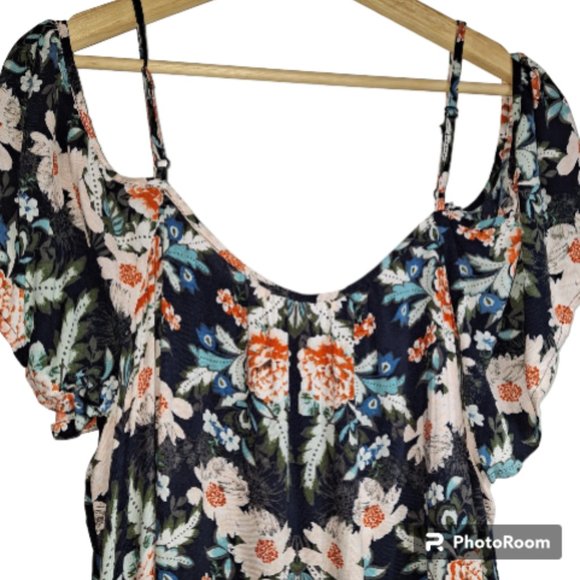 Xhilaration Floral Mini Cold Shoulder Dress Size XL - Picture 6 of 10
